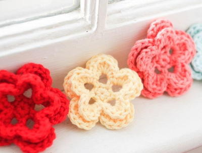 5 Petal Crochet Flower