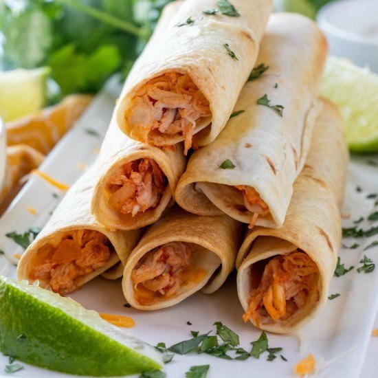 Baked Chicken Flautas rolled Tacos Baked Chicken Flautas (rolled Tacos)