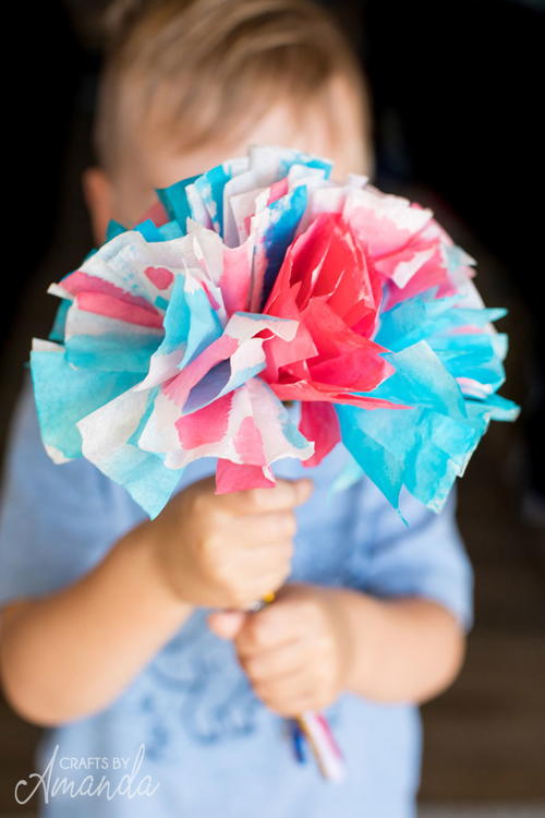 Patriotic Coffee Filter Flowers Patriotic Coffee Filter Flowers