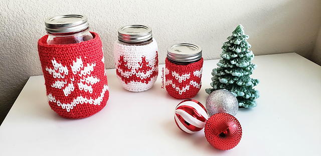 the Heart Of Christmas Mason Jar Cozies 'the Heart Of Christmas' Mason Jar Cozies