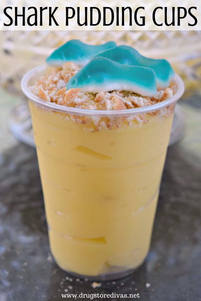 Shark Pudding Cups Shark Pudding Cups