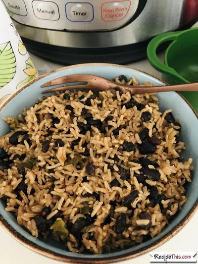 Instant Pot Mexican Black Beans & Brown Rice