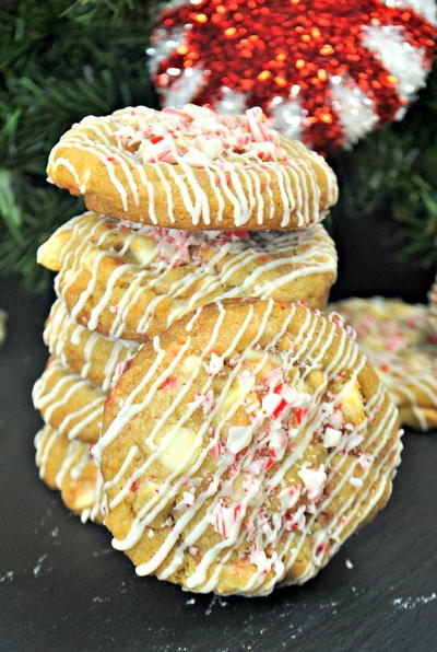 White Chocolate Candy Cane Cookie White Chocolate Candy Cane Cookie