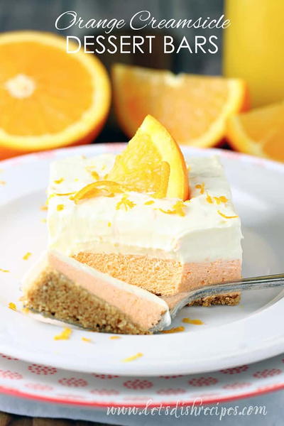 Orange Creamsicle Refrigerator Bars Orange Creamsicle Refrigerator Bars