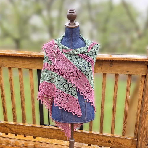 Polyantha Rose Garden Shawl Polyantha Rose Garden Shawl
