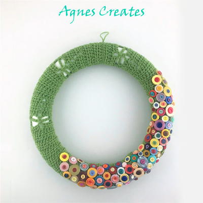 Free Dragonfly Crochet Stitch Wreath Cover Pattern