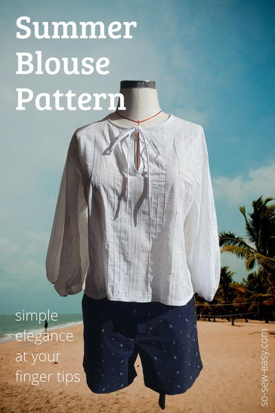 Summer Blouse Free Sewing Pattern Summer Blouse Free Sewing Pattern