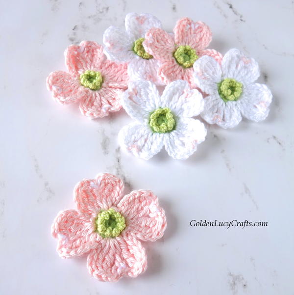 Crochet Dogwood Flower Crochet Dogwood Flower