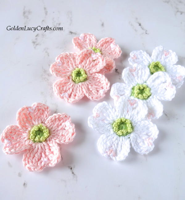 Crochet Dogwood Flower Crochet Dogwood Flower
