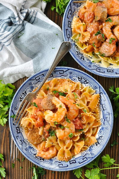 Shrimp And Sausage Pasta Shrimp And Sausage Pasta