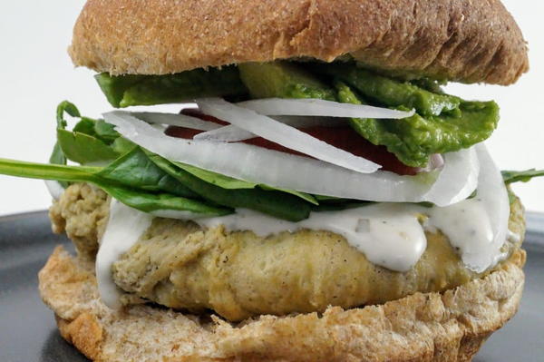 Tender Vegan Lemon Chicken Sandwich Tender Vegan Lemon Chicken Sandwich