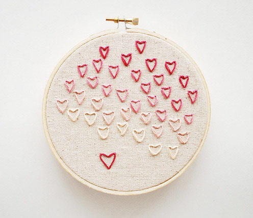 Simple Heart Stitch Embroidery Project Simple Heart Stitch Embroidery Project