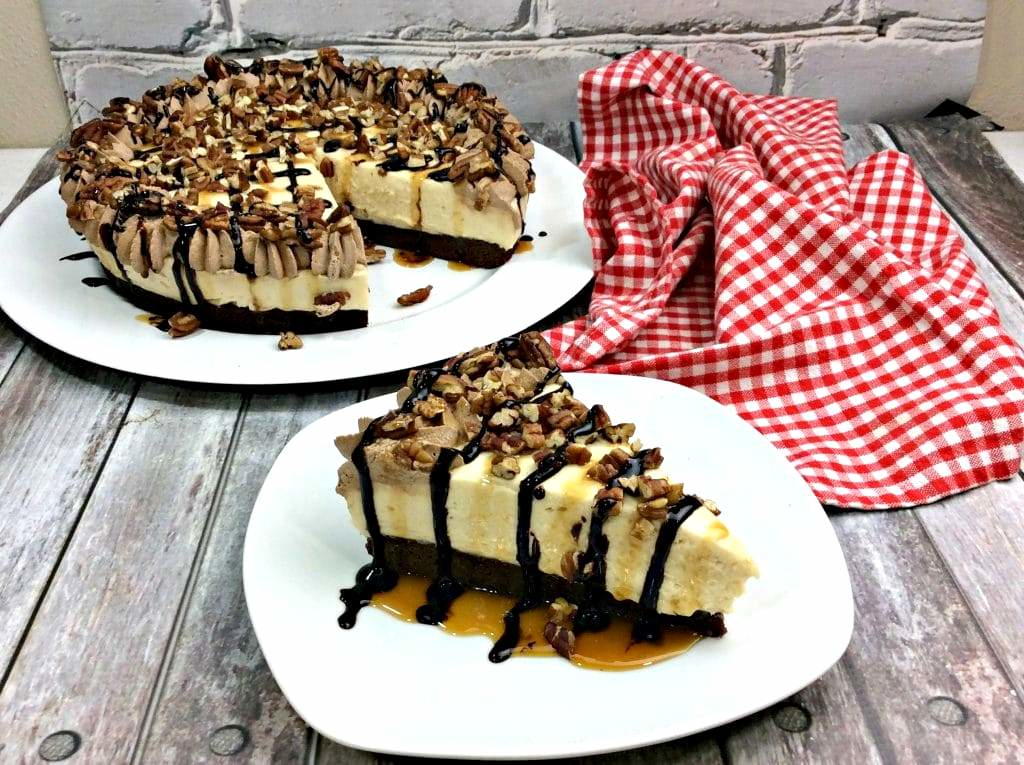 Decadent Turtle Brownie Cheesecake