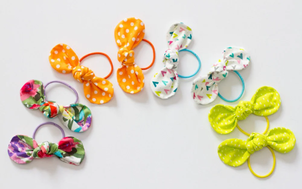 Colorful Fabric Hair Bows Colorful Fabric Hair Bows