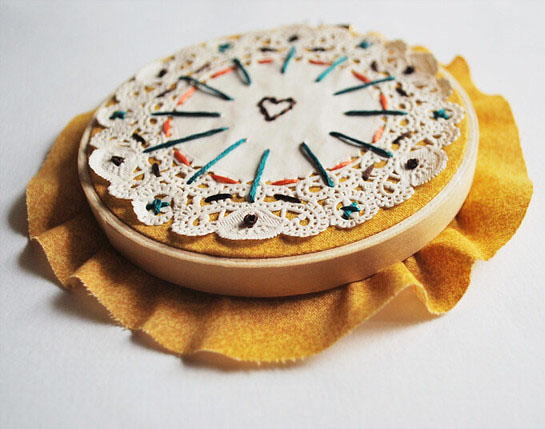 Coffee Stained Doily Art Coffee Stained Doily Art