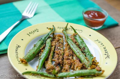 Crispy Vendakkai Fry Crispy Vendakkai Fry