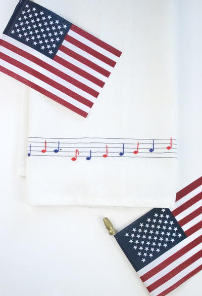 Musical Towel Embroidery Project Musical Towel Embroidery Project
