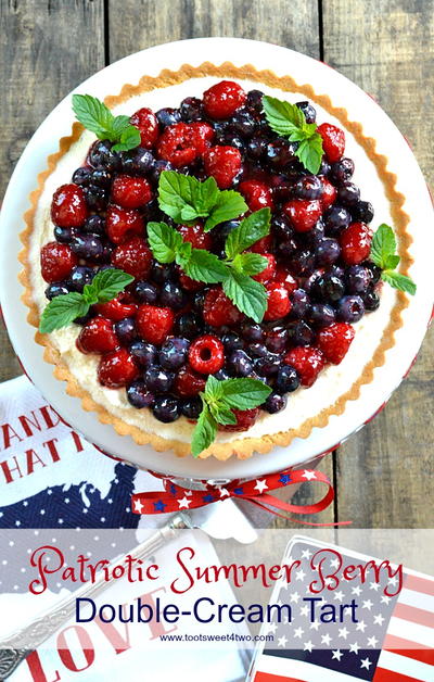 Patriotic Summer Berry Double-cream Tart Patriotic Summer Berry Double-cream Tart