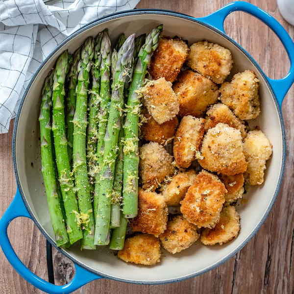 Garlic Butter Chicken Bites With Lemon Asparagus Garlic Butter Chicken Bites With Lemon Asparagus