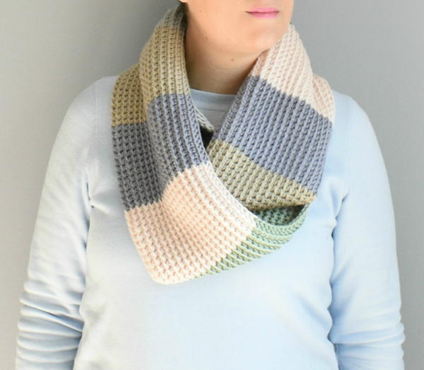 Tunisian Crochet Colorblock Scarf Tunisian Crochet Colorblock Scarf