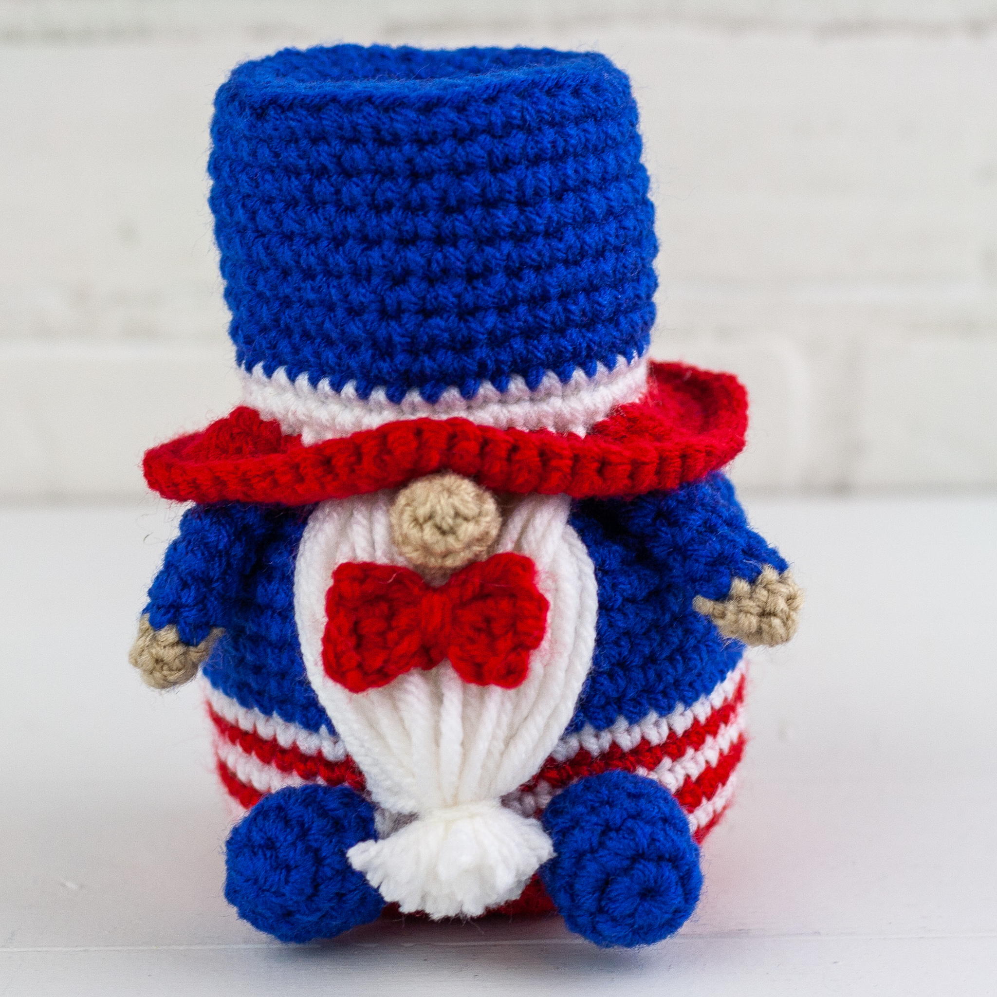 Patriotic Gnome | AllFreeCrochet.com