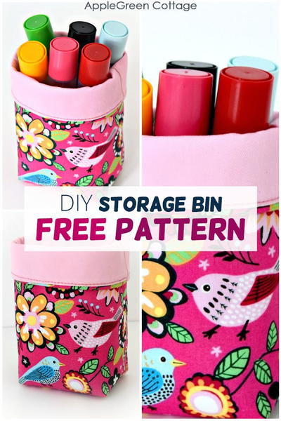 Make The Cutest Mini Fabric Bin Make The Cutest Mini Fabric Bin!