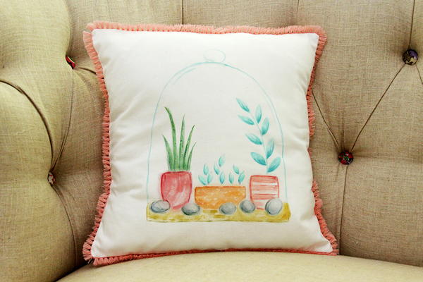 DIY Watercolor Pillow DIY Watercolor Pillow