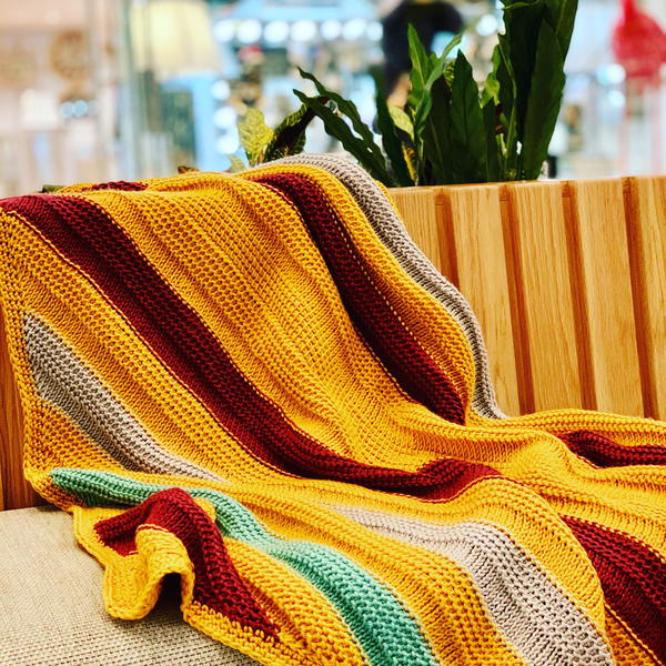 Mustard Co Tunisian Crochet Blanket Mustard & Co Tunisian Crochet Blanket
