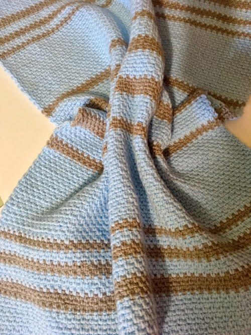 Treasured Crochet Moss Stitch Baby Afghan Treasured Crochet Moss Stitch Baby Afghan