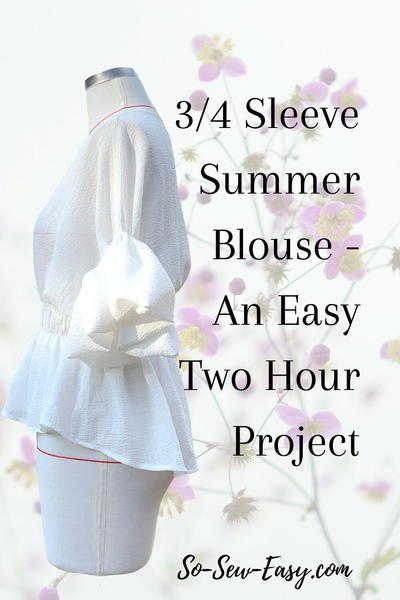 34 Sleeve Summer Blouse 3/4 Sleeve Summer Blouse