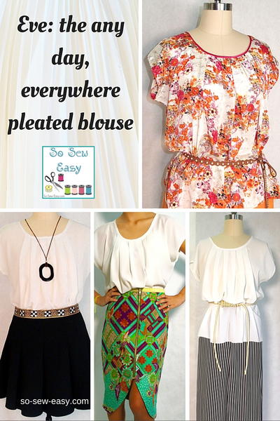 Easy Pleated Blouse Free Sewing Pattern Easy Pleated Blouse Free Sewing Pattern