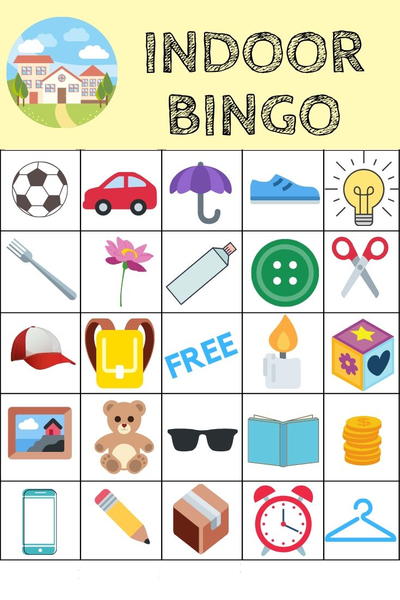 Free Printable Indoor Bingo Game Free Printable Indoor Bingo Game