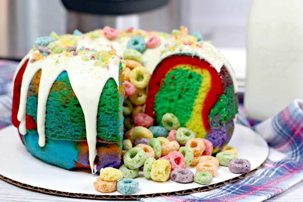 Instant Pot Fruit Loops Rainbow Bundt Cake Instant Pot Fruit Loops Rainbow Bundt Cake