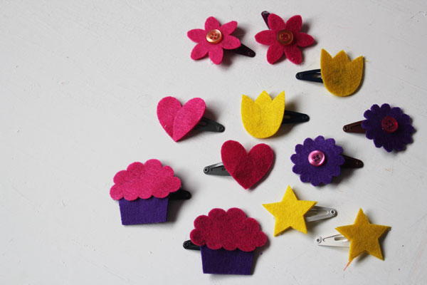 DIY Hair Clips using Felt DIY Hair Clips using Felt