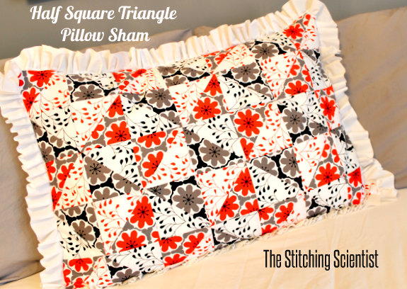 Half Square Triangle Pillow Sham Half Square Triangle Pillow Sham