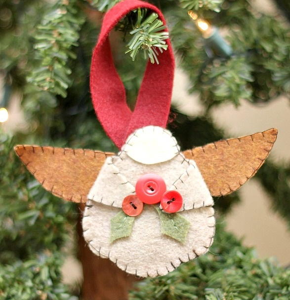 Adorable Felt Angel Homemade Ornaments