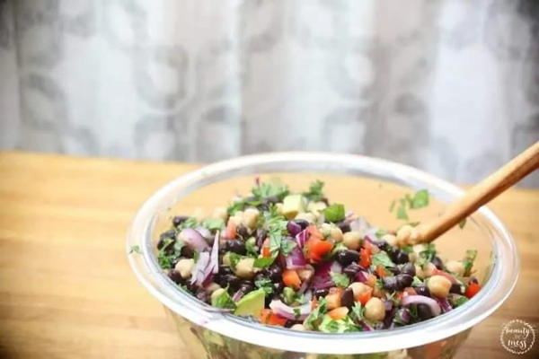 Mediterranean Black Bean And Garbanzo Bean Salad Mediterranean Black Bean And Garbanzo Bean Salad