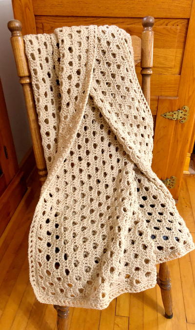 Classically Simple Crochet Shell Blanket