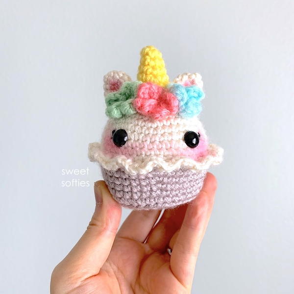 Unicorn Floral Cupcake Amigurumi Dessert Food Unicorn Floral Cupcake Amigurumi Dessert Food