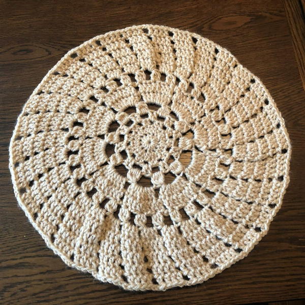 Crochet Round Ruffle Placemat Crochet Round Ruffle Placemat