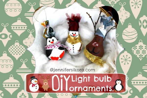 Diy Light Bulb Christmas Ornaments Diy Light Bulb Christmas Ornaments
