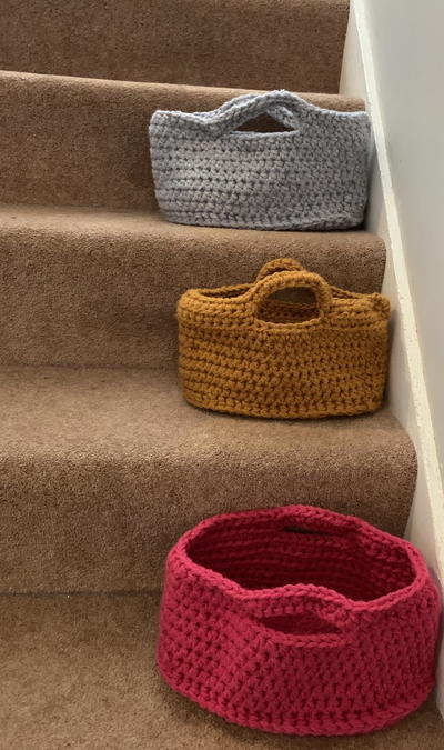 Crochet Stair Basket