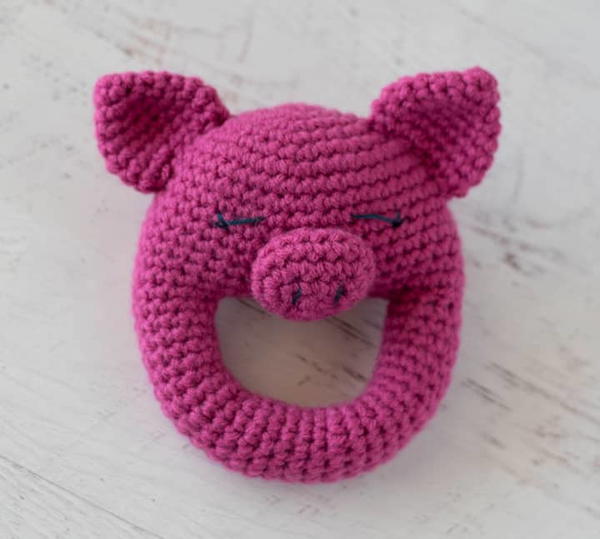 Pig Baby Rattle Pig Baby Rattle
