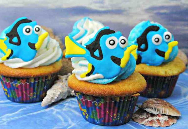 Easy Step By Step Dory Cupcakes Easy Step By Step Dory Cupcakes