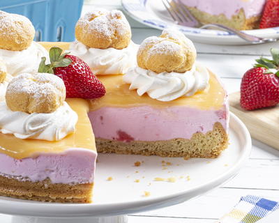 Strawberry-Lemon Ice Cream Tart