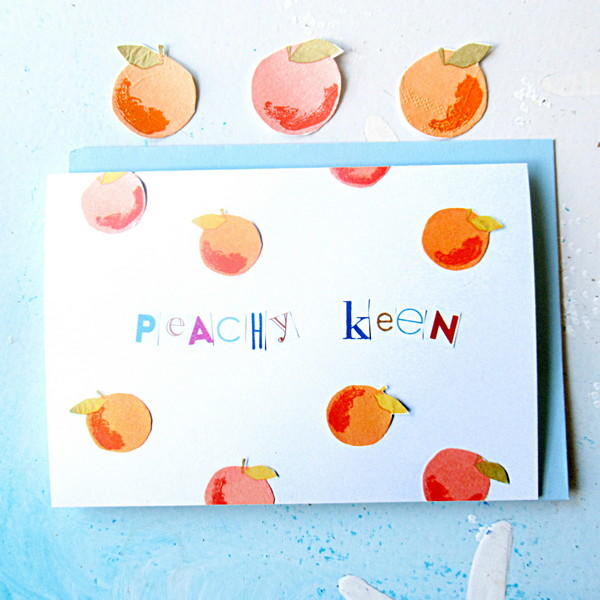 Free Printable Peachy Keen Greeting Card Free Printable Peachy Keen Greeting Card