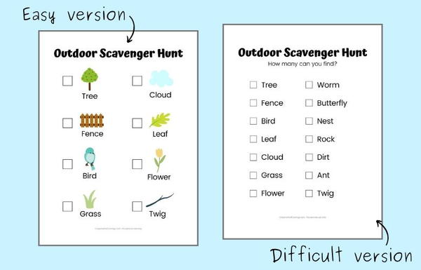 Outdoor Scavenger Hunt Free Printable Outdoor Scavenger Hunt Free Printable