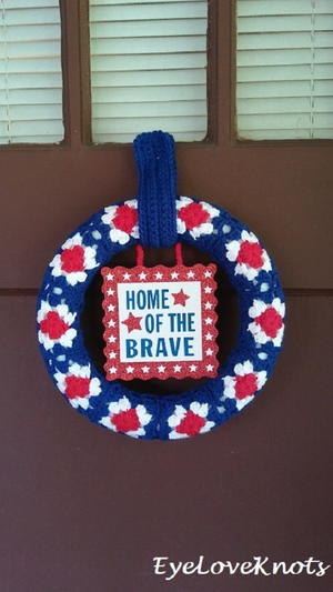 Grannys Patriotic Wreath Granny's Patriotic Wreath