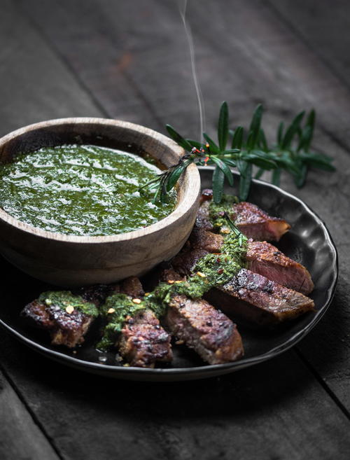 Sirloin Steak With Chimichurri Sauce Sirloin Steak With Chimichurri Sauce