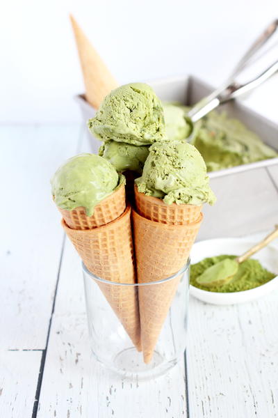 Matcha No Churn Ice Cream